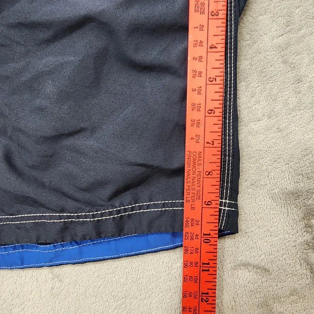 Speedo Board Shorts Mens XL Blue Side Stripe Illusion Floral Lined Beach Swim